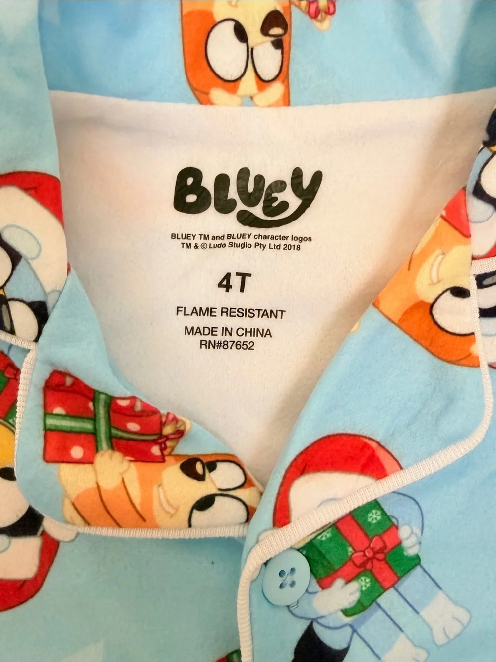 Bluey Bingo Christmas Pajamas 4T 2 Piece NWT